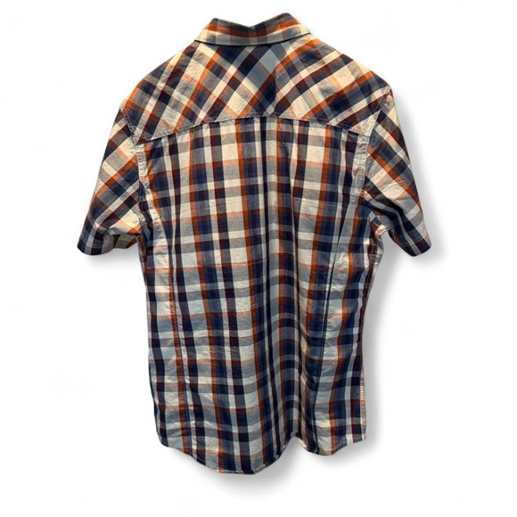 Harley Davidson Motorcycle Men'sPlaid Short Sleeve Button Down XL P-P23”L-30” - Picture 5 of 5